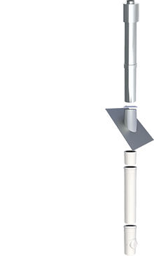 Abgassystem Schrägdach Dachdurchführung