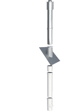 Abgas Grundpaket Schrägdach Dachdurchführung