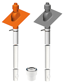 jeremias Grundpaket Schrägdach DN 80/125-DN 80, mit Dachdurchführung