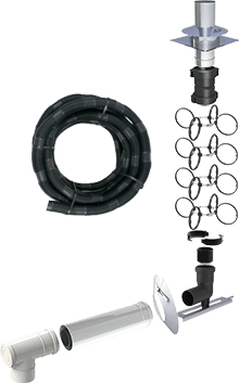 jeremias Abgassystempaket, flex, mit Edelstahl Schachtabdeckung