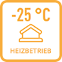 Heizbetrieb bis -25°C