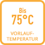 Vorlauftemperatur 75°C