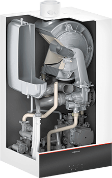 VIESSMANN Gasbrennwerttherme Vitodens 100-W, Typ B1HG, 25 kW - Querschnitt