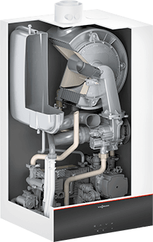 VIESSMANN Gasbrennwerttherme Vitodens 100-W, Typ B1KG, 19 kW - Querschnitt