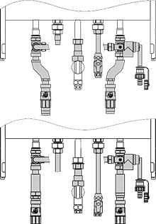 Algeräteadaption für Aufputz-Montage – Thermoblock-VCW oder Cerastar-ZWR