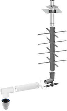 Abgassystem Schachteinbau