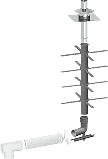 Abgassystem Schachteinbau