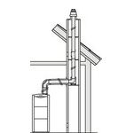 Abgasleitung Ø 80 PP (starr) im Schacht / konzentrischer Geräteanschluss (80/125)
