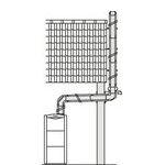 Abgasleitung Ø 80/125/Edelstahl an der Fassade / konzentrischer Geräteanschluss (80/125)