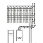 Abgasleitung Ø 80/125/Edelstahl an der Fassade / konzentrischer Geräteanschluss (80/125)