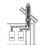 Doppelbelegung - Abgasleitung Ø 60 PP (flexibel) im Schacht / konzentrischer Geräteanschluss (60/100)