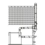 Abgasleitung an der Fassade, Verbrennungsluft durch die Außenwand (160 und 200)