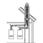 Doppelbelegung - Abgasleitung Ø 60 PP (flexibel) im Schacht / konzentrischer Geräteanschluss (60/100)