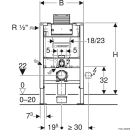 Geberit Duofix Element für Wand-WC, 82 cm, mit Omega...