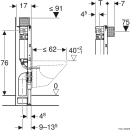 Geberit Duofix Element für Wand-WC, 82 cm, mit Omega UP-Spülkasten 12 cm