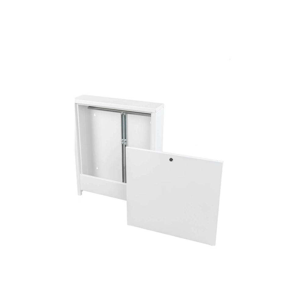 ZEWOTHERM ZEWO Verteilerschrank Aufputz &laquo;Premium&raquo;, 9-11 Heizkreise, integrierte Hutschiene, H:750mm, Einbauma&szlig;:830mm, T:130mm