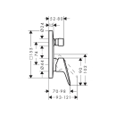 Hansgrohe Einhebel-Wannenmischer Unterputz Logis,...