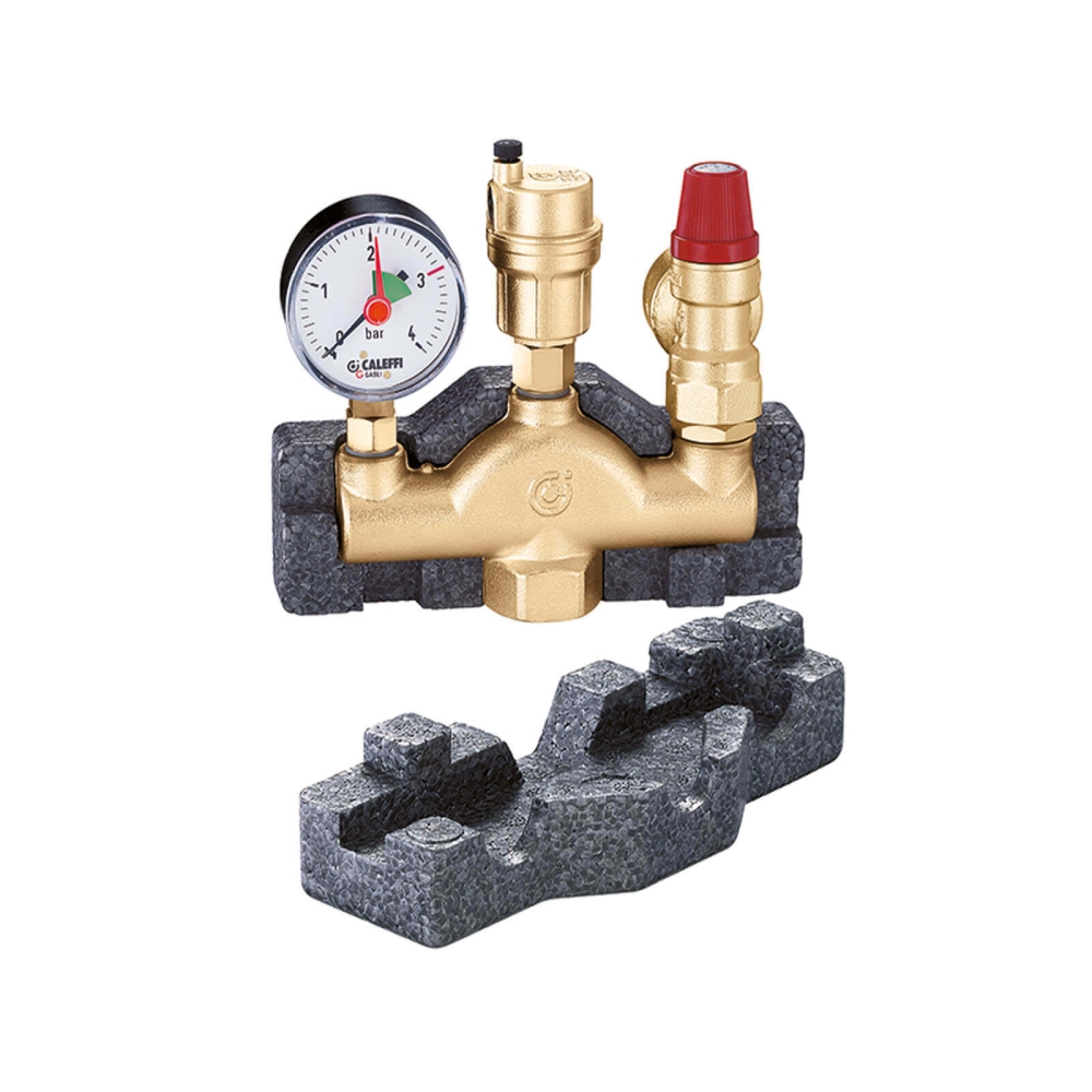 Caleffi Kesselsicherheitsgruppe 1", DN 25, 3 bar, bis 100 kW, mit Isolierung