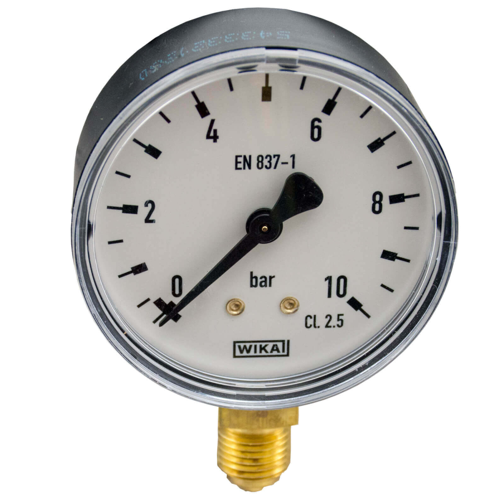 Manometer Federdruckmesser für Heizung/Sanitär, Radial