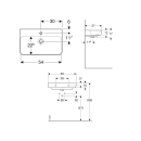 Geberit Waschtisch Renova Compact 60 x 37 cm eckig...