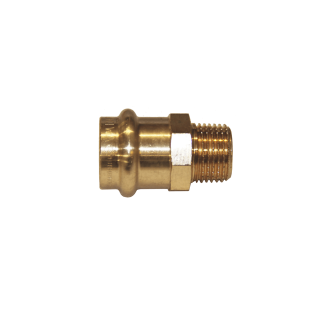 Rotguss Pressfitting Übergangsnippel 28 mm x 1"