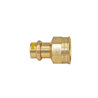 GAS Rotguss Pressfitting Übergangsmuffe 18 mm x 3/4"