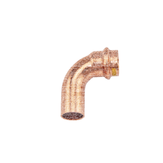 GAS Kupfer Pressfitting Bogen 90° mit 1 Muffe - DVGW