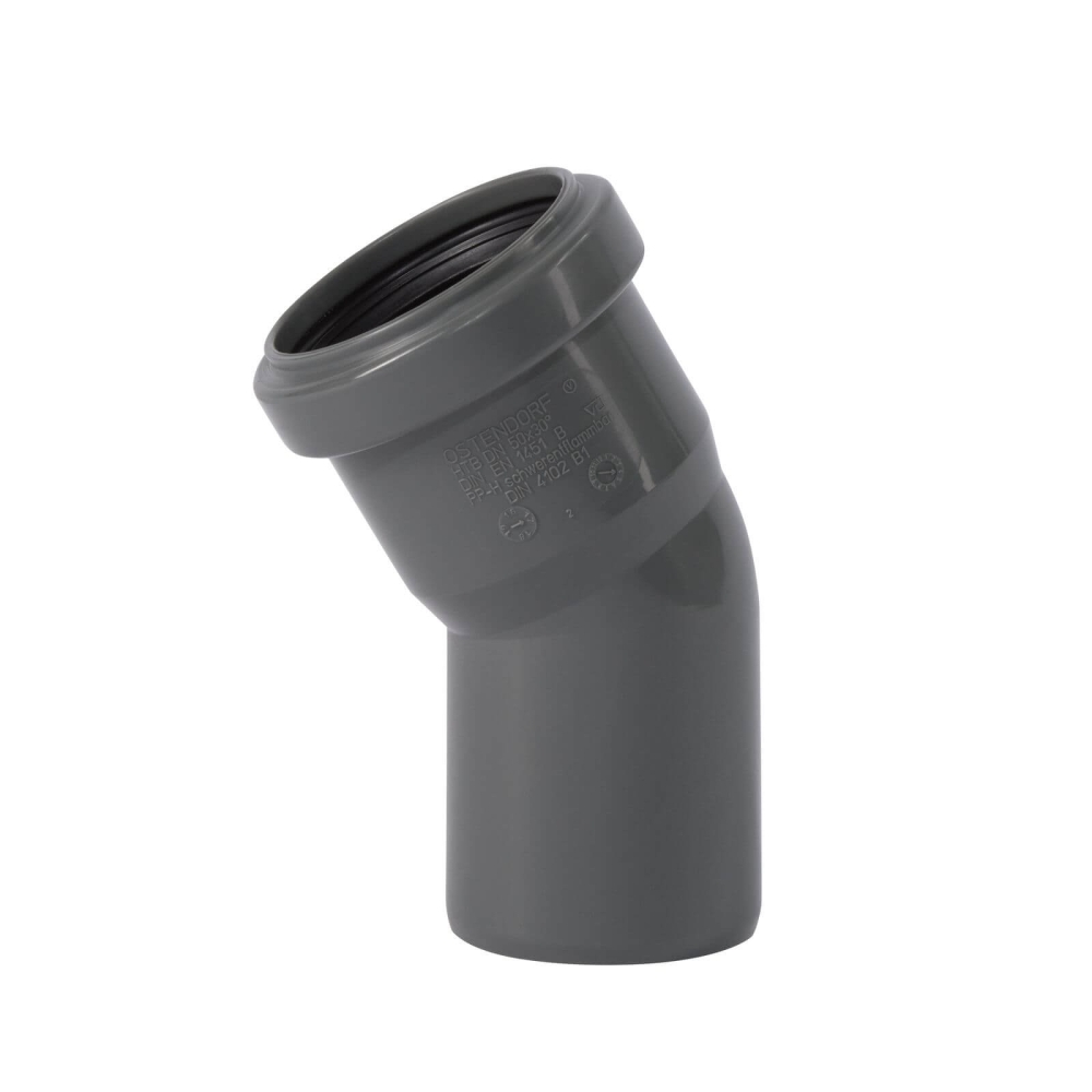 HTsafe Bogen, DN 50, 30&deg;, d50, mit 1 Muffe