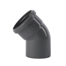 HTsafe Bogen, DN 90, 45°, d90, mit 1 Muffe