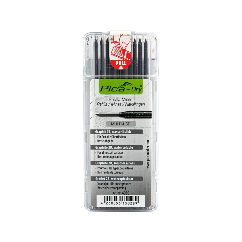 Minenset f&uuml;r Pica Dry Tieflochmarker (10 x Graphit)
