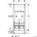 GEBERIT Duofix Element für Bidet, 112 cm, universell