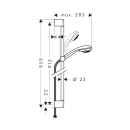 Hansgrohe Crometta 85 Brauseset Vario mit Brausestange 90...