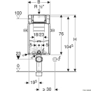 Geberit Kombifix Element für Wand-WC, 108 cm, mit Sigma UP-Spülkasten 12 cm