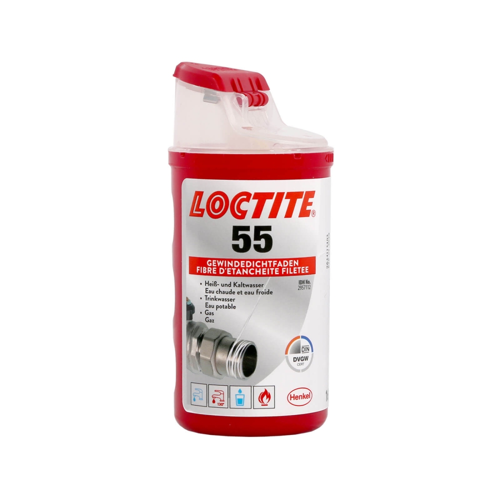 Loctite 55 Gewindedichtfaden Temperaturbest&auml;ndig bis 130&deg;C (DIN-DVGW) 160 Meter