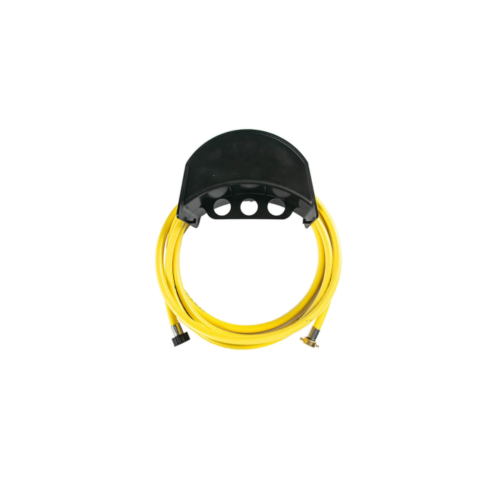 F&uuml;llset, bestehend aus Aqua-Flex Wasserschlauch (gelb, 5,0 m) und Wandschlauchhalter (schwarz)