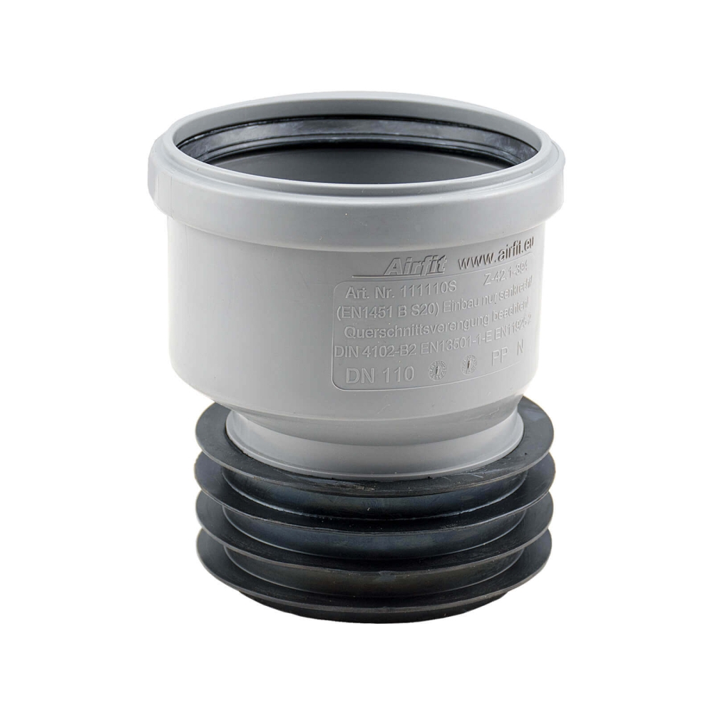Airfit Steckmuffe, f&uuml;r HT- und dickwandiges Rohr, aus PP, DN 110 x 110