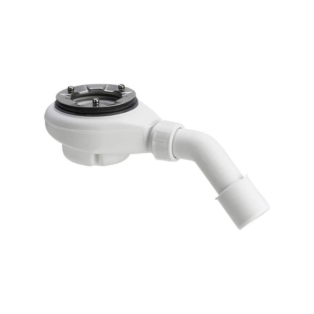 TEMPOPLEX-Ablaufgarnitur f&uuml;r Duschwanne Bausatz 1, Ablaufloch 90 mm, Bogen 45 Gr