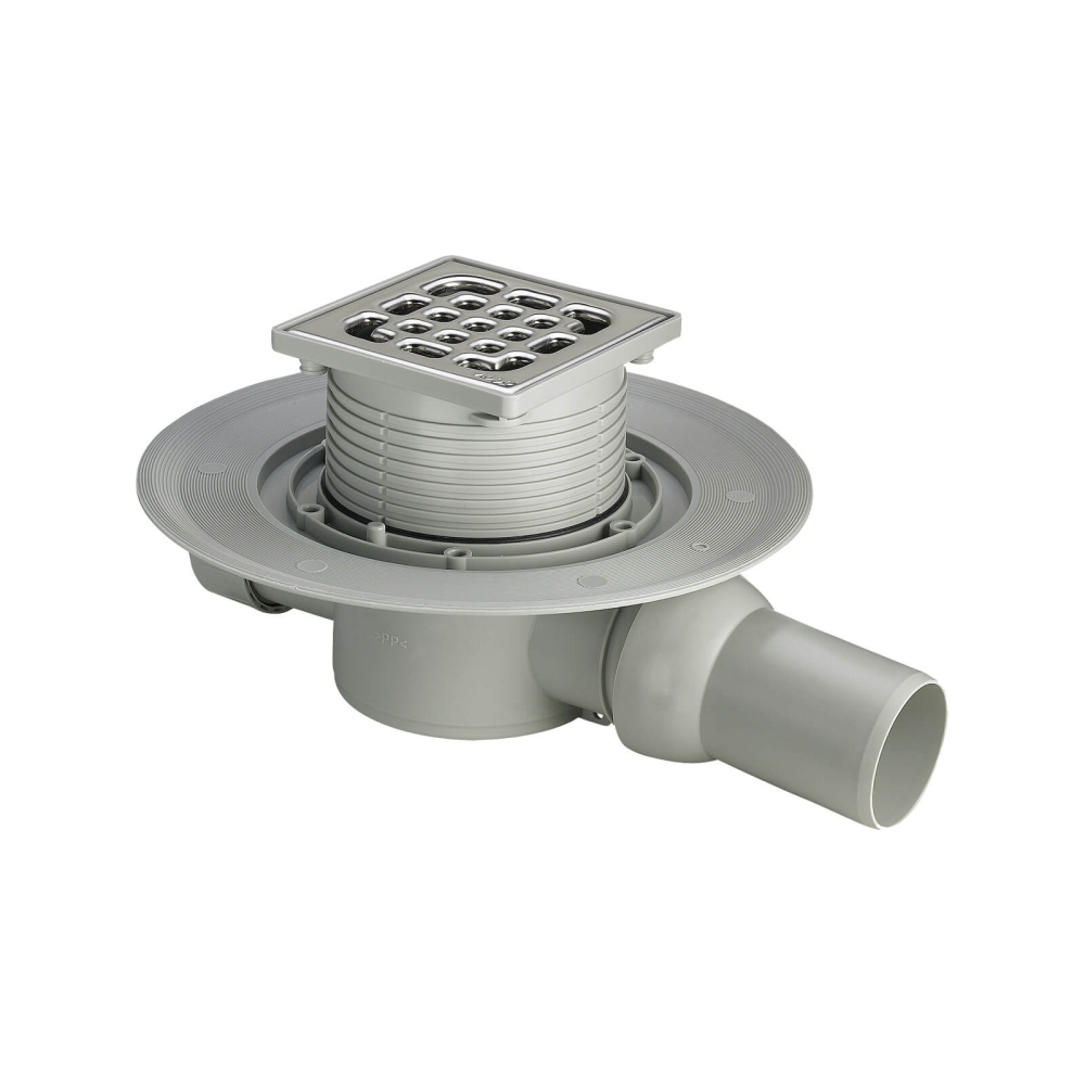 Viega Badablauf 4935.1 in 40x50mm Kunststoff grau