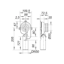 Dallmer Urinal-Absaug-Siphon HL 430, DN 50, Abgang senkrecht und waagerecht