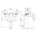 Ideal Standard Einhebel-Wand-Waschtischarmatur CeraFlex,...