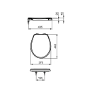 Ideal Standard Eurovit WC-Sitz, mit Deckel mit...