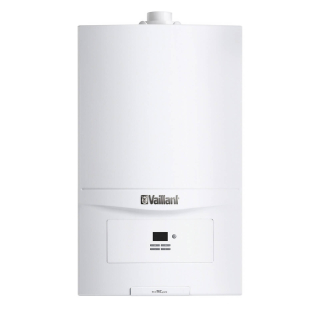 Vaillant VCW206/7-2 ecoTEC pure Gas-Brennwert-Kombi-Heiztherme Erdgas E/H CM350 mit Anschlüsse AP/UP  Dachdurchführung schwarz 2,3 m