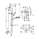 Hansgrohe Vario-Brausesystem Crometta, Aufputz, mit...
