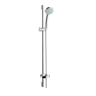 Hansgrohe Brausegarnitur Croma 100 Vario, mit Handbrause, Stange 90 cm, Seifenschale und Schlauch 160 cm, verchromt