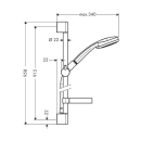 Hansgrohe Brausegarnitur Croma 100 Vario, mit Handbrause,...
