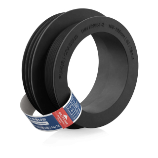 Crassus Kombiadapter CKA 100-105 / 90/75 (100-105mm auf 90/75mm), b. 0,5 bar, TPE
