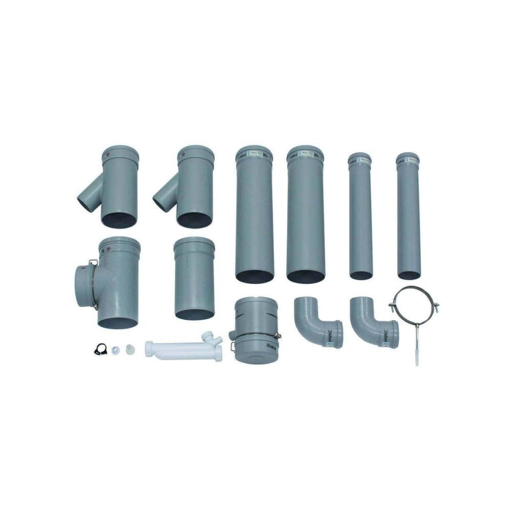 Vaillant Basis-Anschluss-Set DN 130 PP f&uuml;r 2 Ger&auml;te / 2er-Kaskade