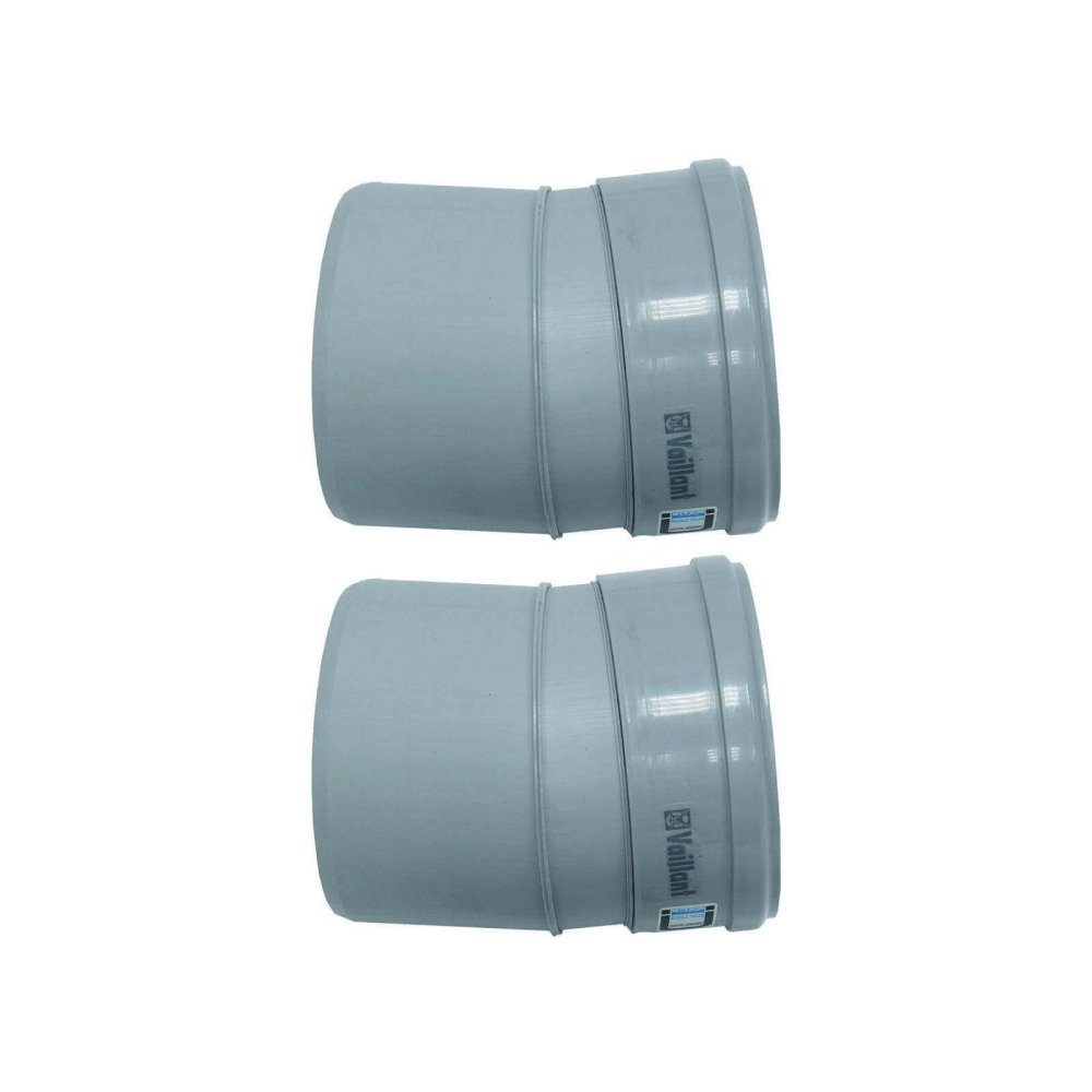 Vaillant Bogen 15 Grad (2 St.) f&uuml;r starre Abgasleitung DN 130, PP