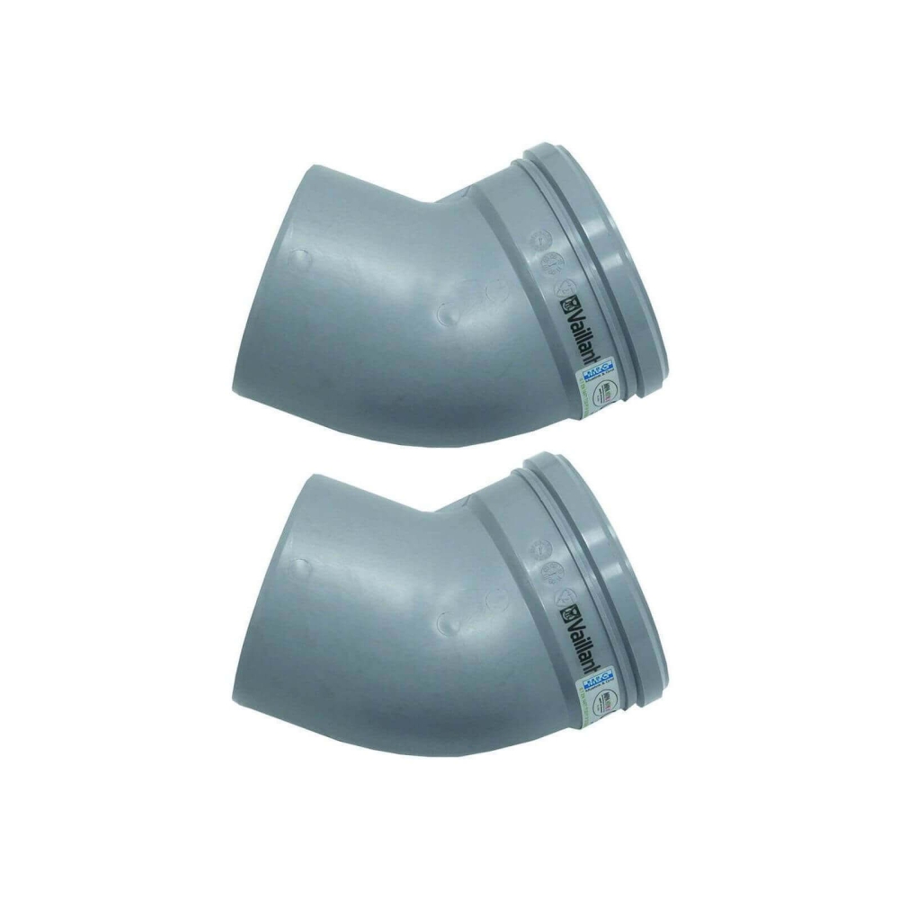 Vaillant Bogen 45 Grad (2 St.) f&uuml;r starre Abgasleitung DN 130, PP