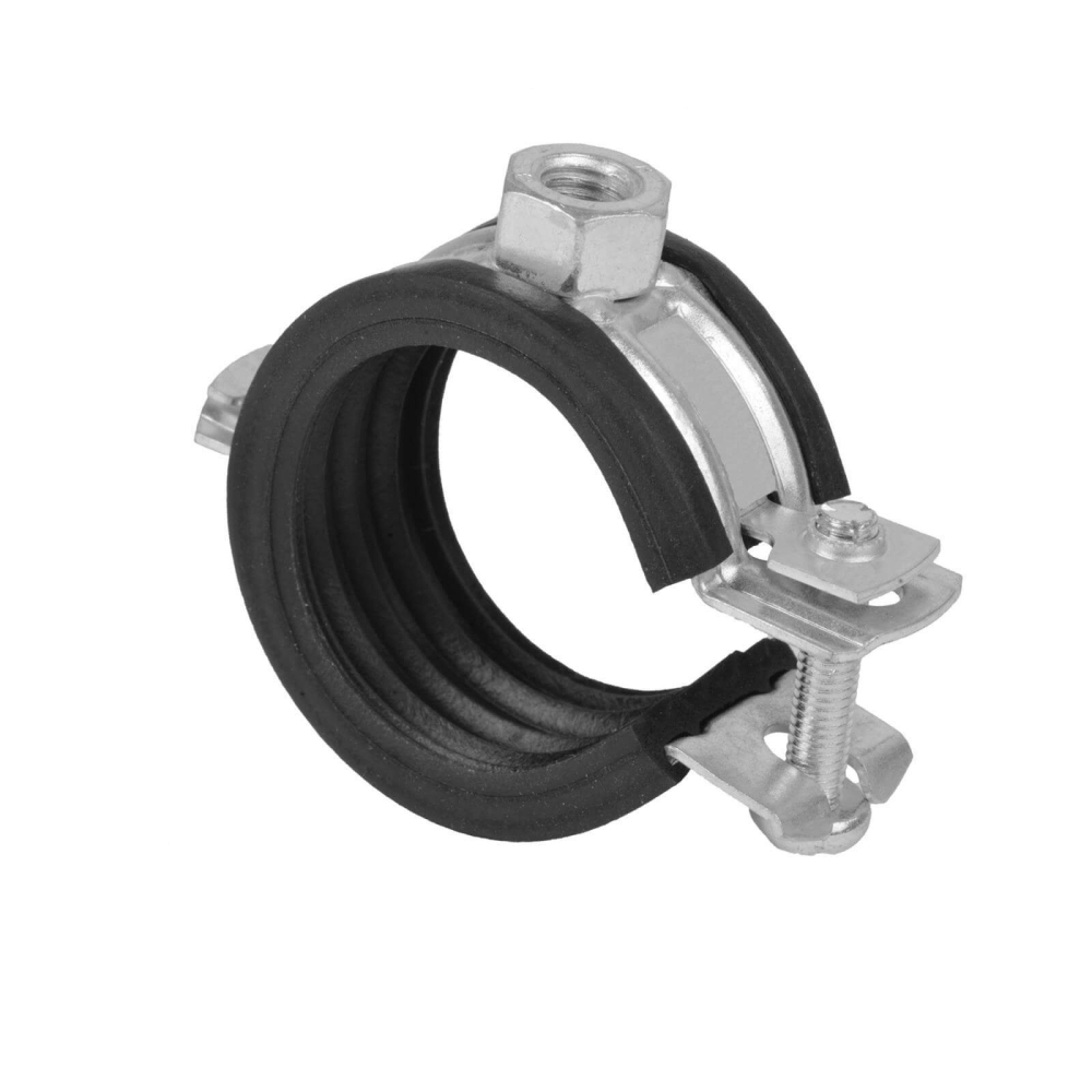 Paket Praktic-Rohrschellen/Muffenschellen mit Kippschraube und Schallschutzeinlage 15 - 19 mm, verzinkt (100 St&uuml;ck)